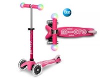 Scooter Mini Micro Deluxe Magic LED Rosado